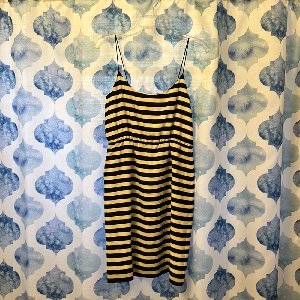 J. Crew spaghetti strap striped sundress